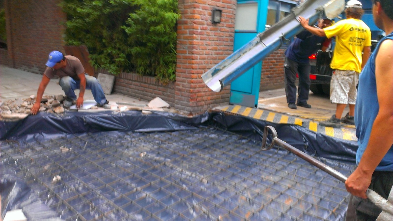 Rampa de H°A° Reforzada para paso de camiones — obra
